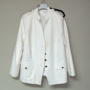 White Escada Military-Style Jacket